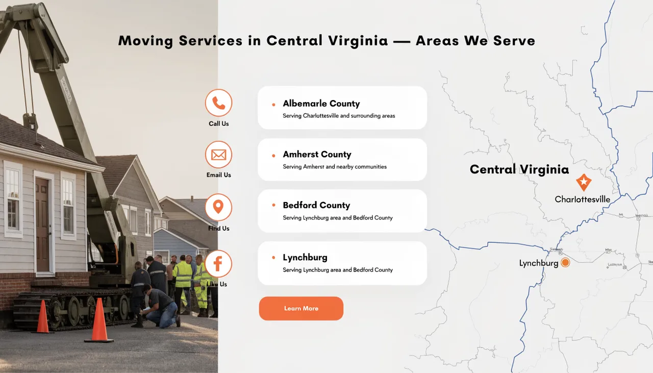 Our Moving Services in Central Virginia